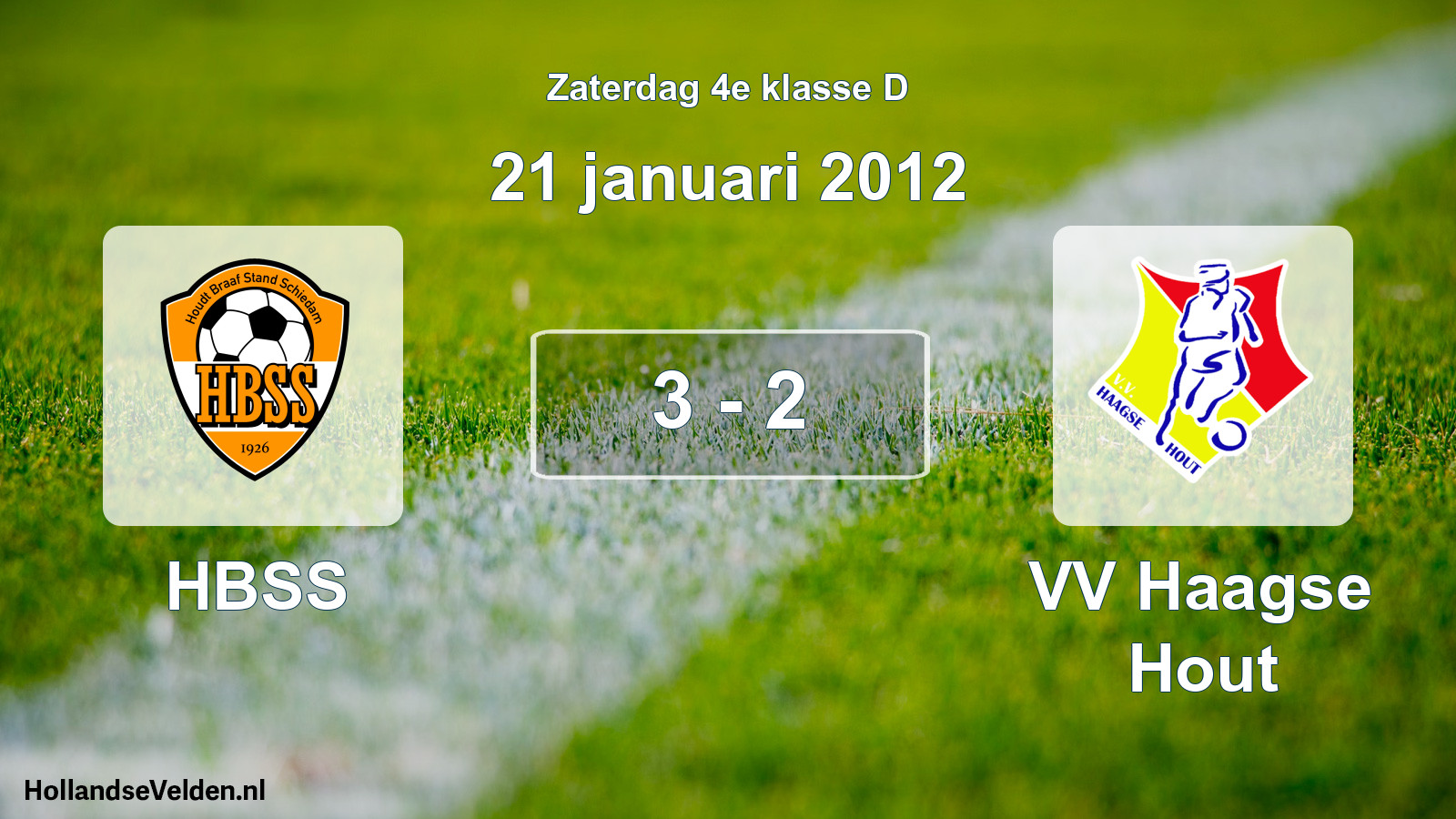 Total number of matches played: HBSS - VV Haagse Hout 3 - 2 (21 January 2012)