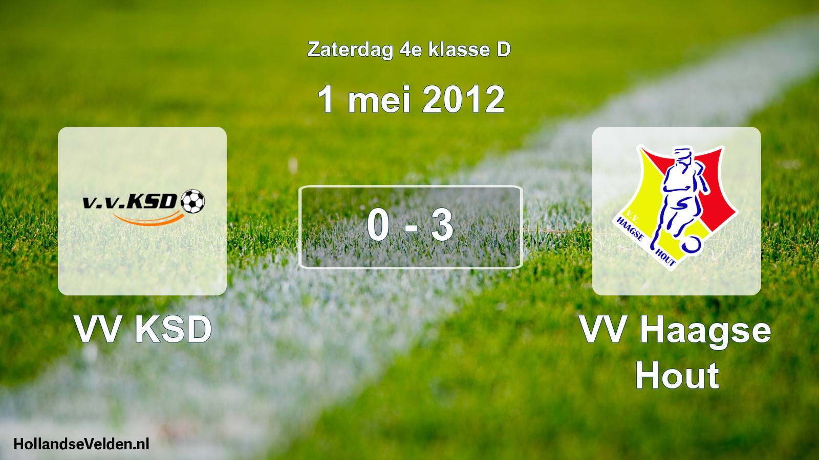 Total number of matches played: VV KSD - VV Haagse Hout 0 - 3 (1 May 2012)