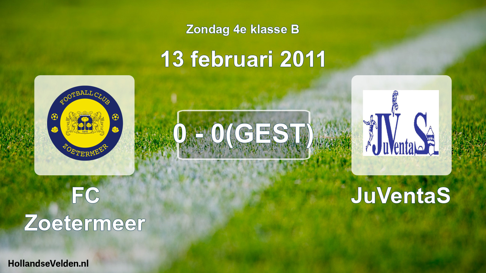 Gestaakte wedstrijd: FC Zoetermeer - JuVentaS (13 februari 2011)
