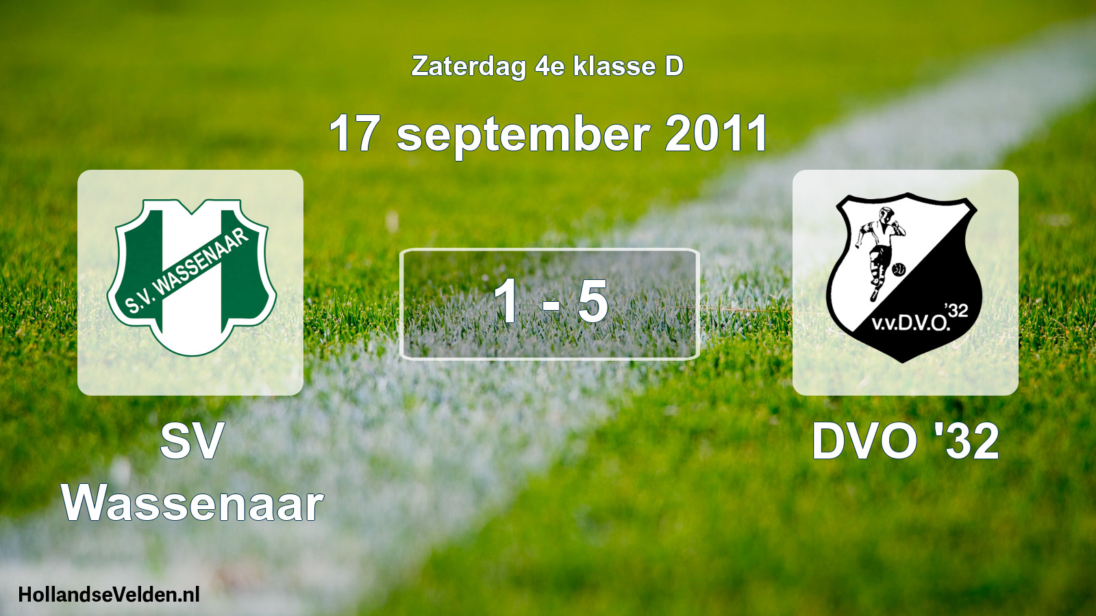 Total number of matches played: SV Wassenaar - DVO '32 1 - 5 (17 September 2011)