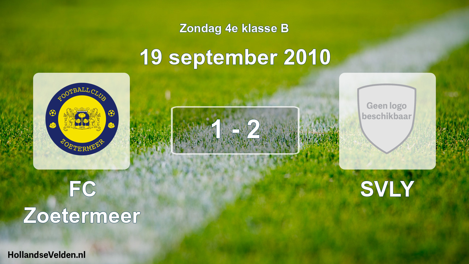 Total number of matches played: FC Zoetermeer - SVLY 1 - 2 (19 September 2010)