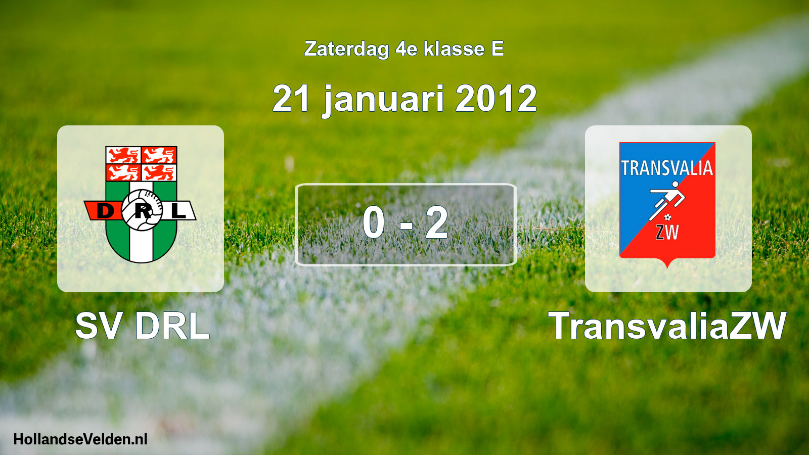 Total number of matches played: SV DRL - TransvaliaZW 0 - 2 (21 January 2012)