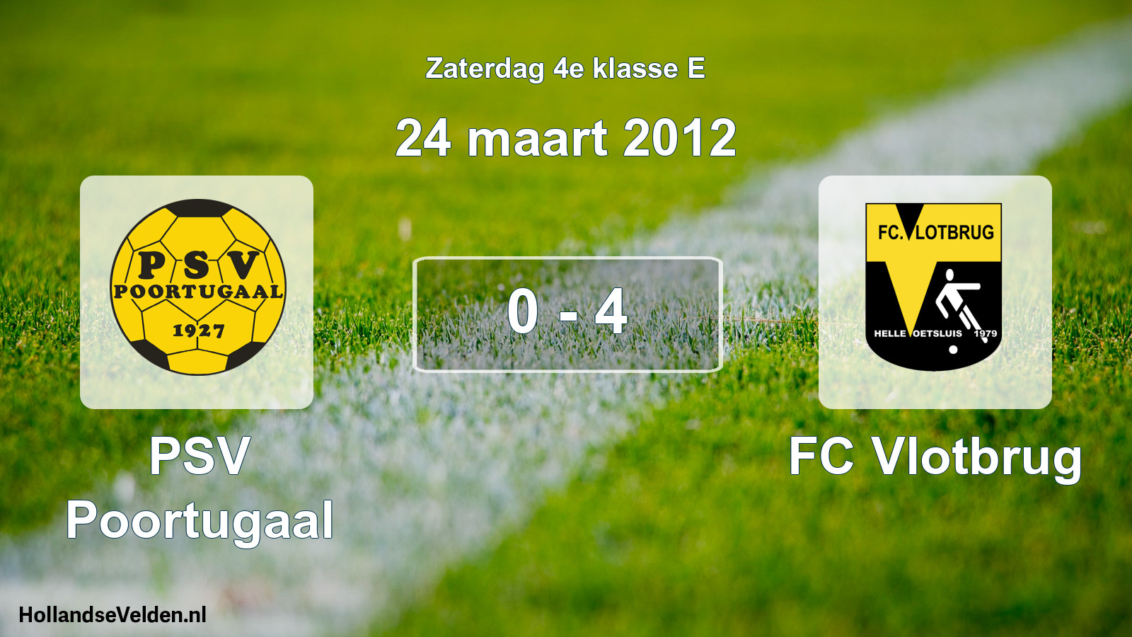 Total number of matches played: PSV Poortugaal - FC Vlotbrug 0 - 4 (24 March 2012)