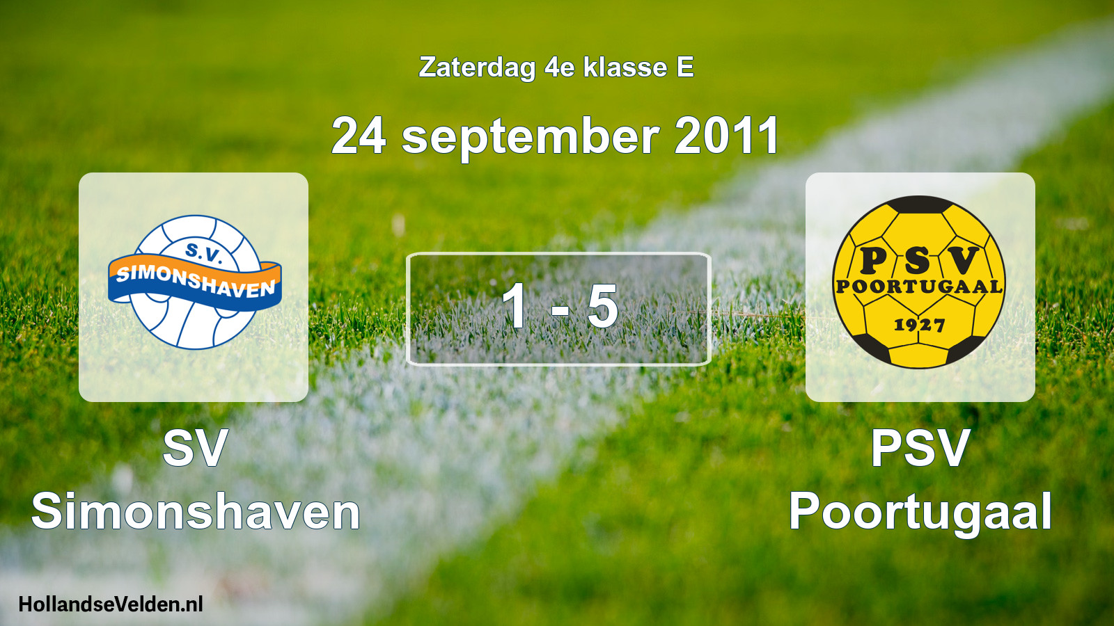 Total number of matches played: SV Simonshaven - PSV Poortugaal 1 - 5 (24 September 2011)