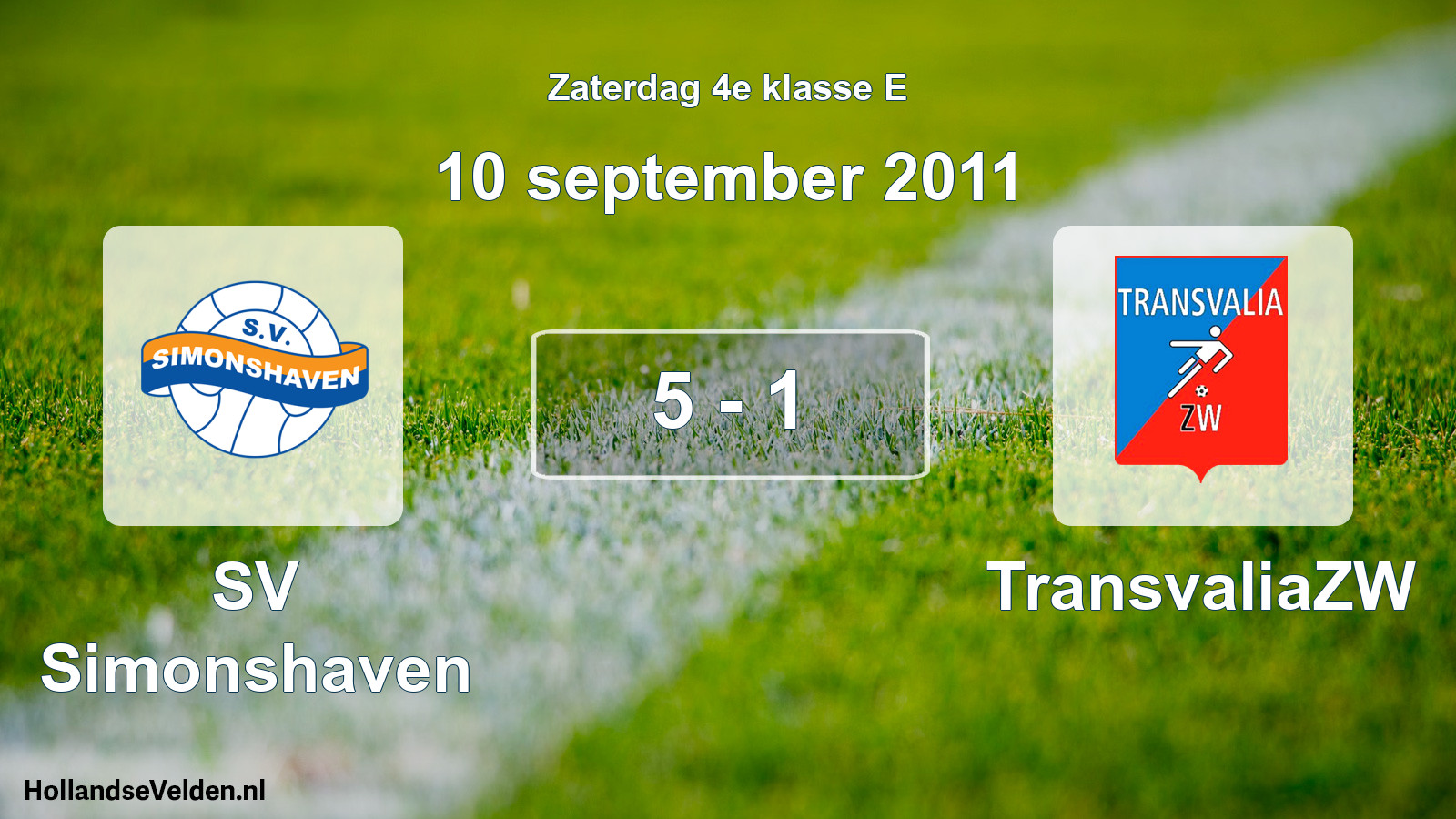 Total number of matches played: SV Simonshaven - TransvaliaZW 5 - 1 (10 September 2011)