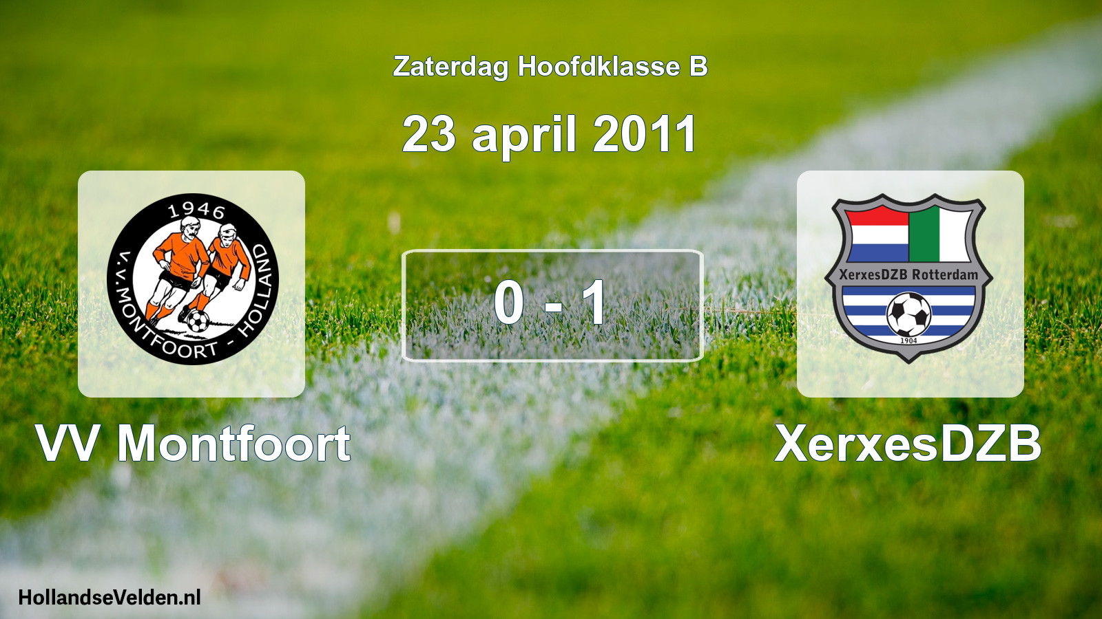 Total number of matches played: VV Montfoort - XerxesDZB 0 - 1 (23 April 2011)