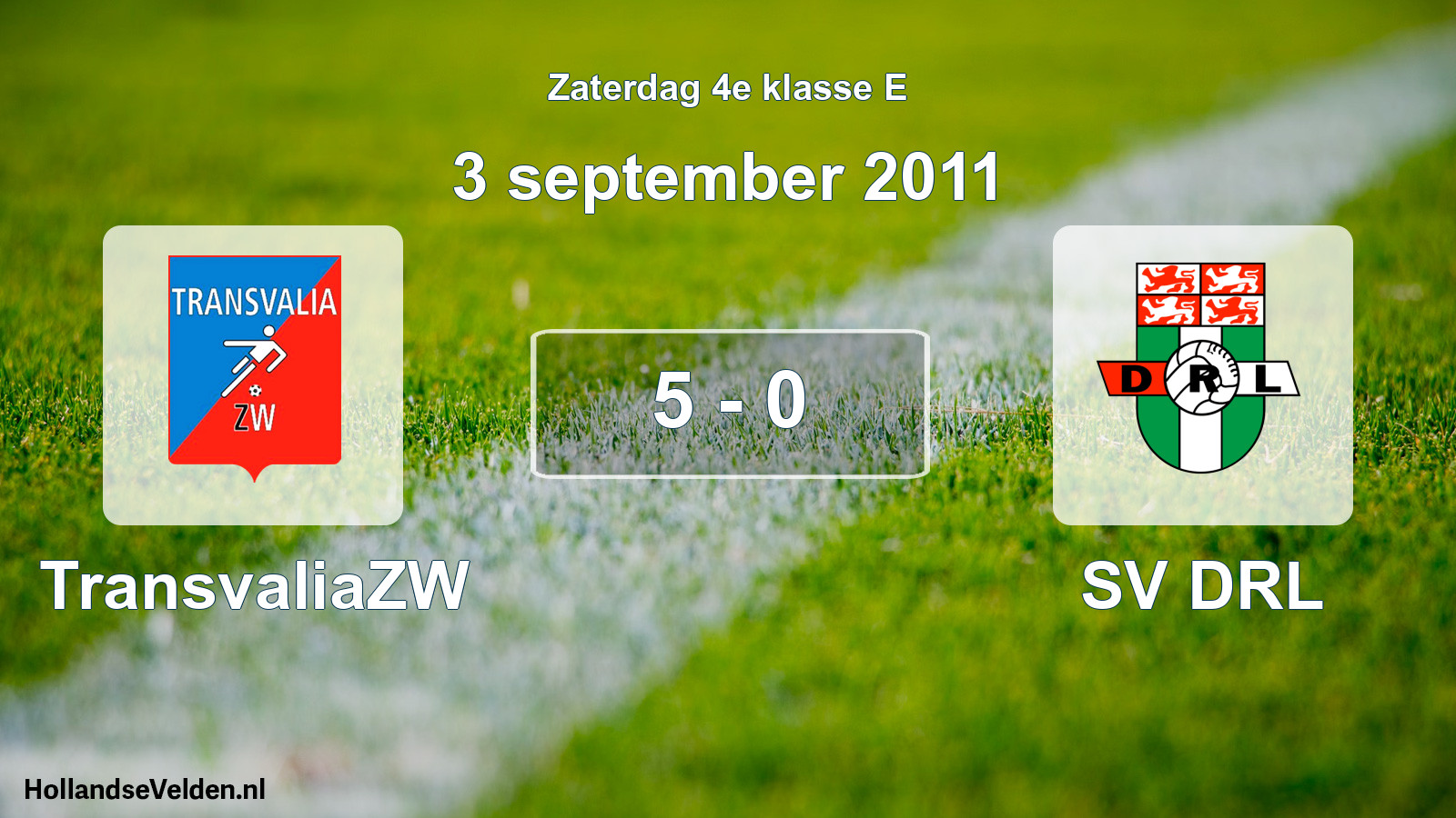 Total number of matches played: TransvaliaZW - SV DRL 5 - 0 (3 September 2011)