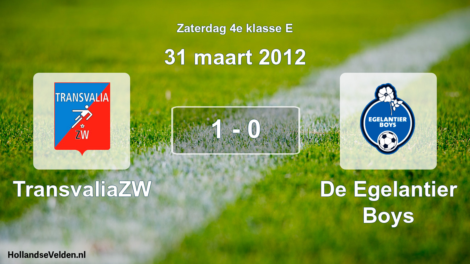 Total number of matches played: TransvaliaZW - De Egelantier Boys 1 - 0 (31 March 2012)