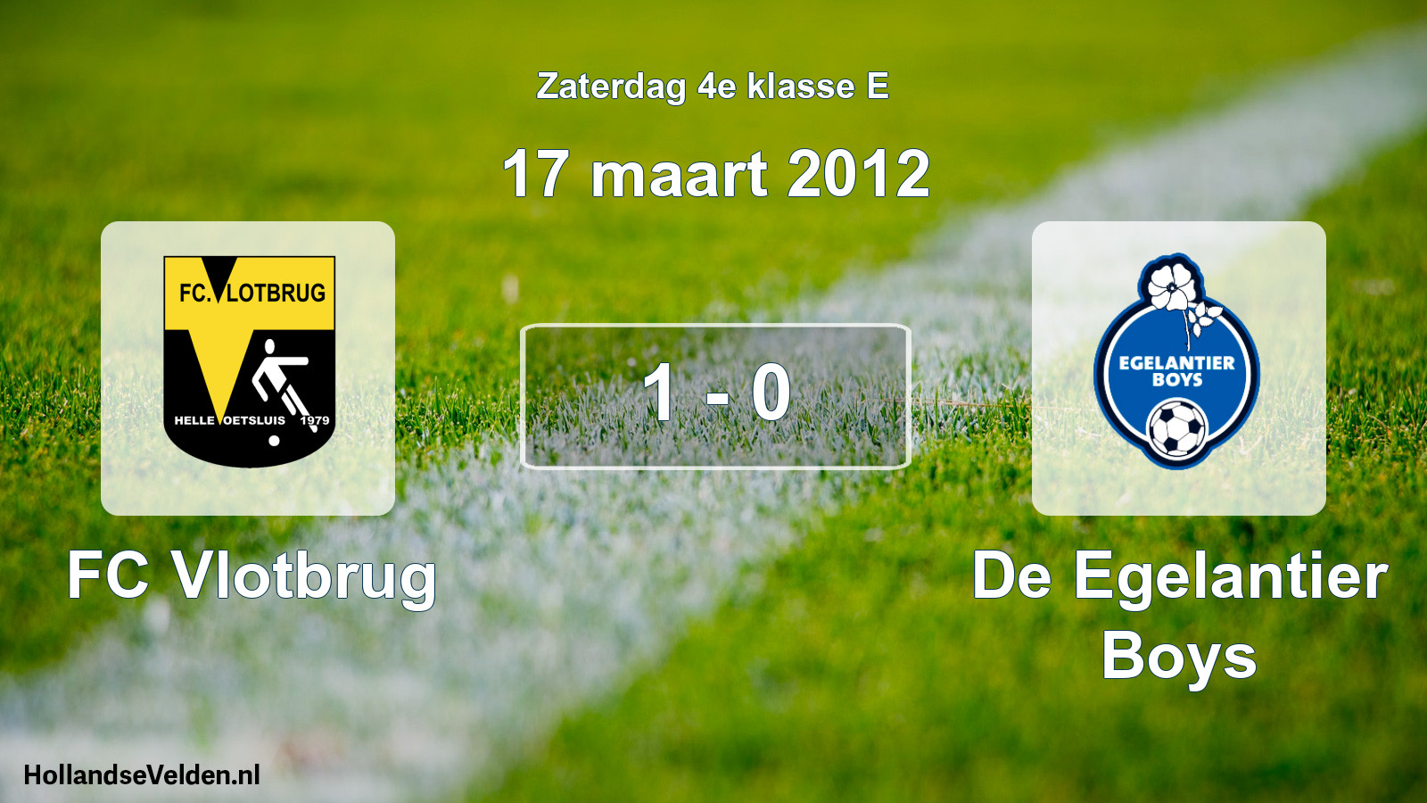 Total number of matches played: FC Vlotbrug - De Egelantier Boys 1 - 0 (17 March 2012)