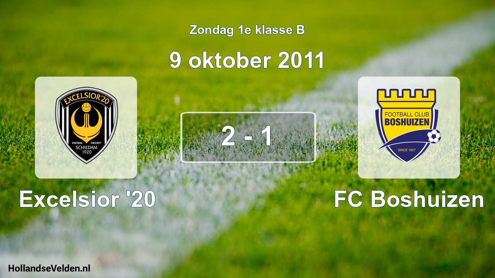 Total number of matches played: Excelsior '20 - FC Boshuizen 2 - 1 (9 October 2011)