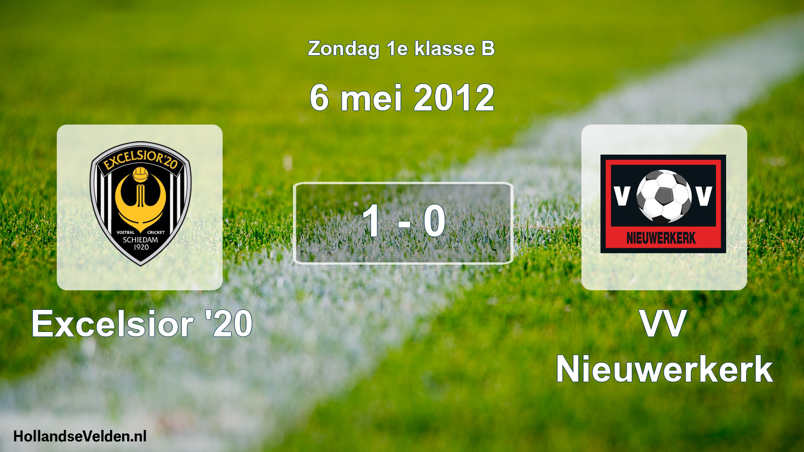 Total number of matches played: Excelsior '20 - VV Nieuwerkerk 1 - 0 (6 May 2012)