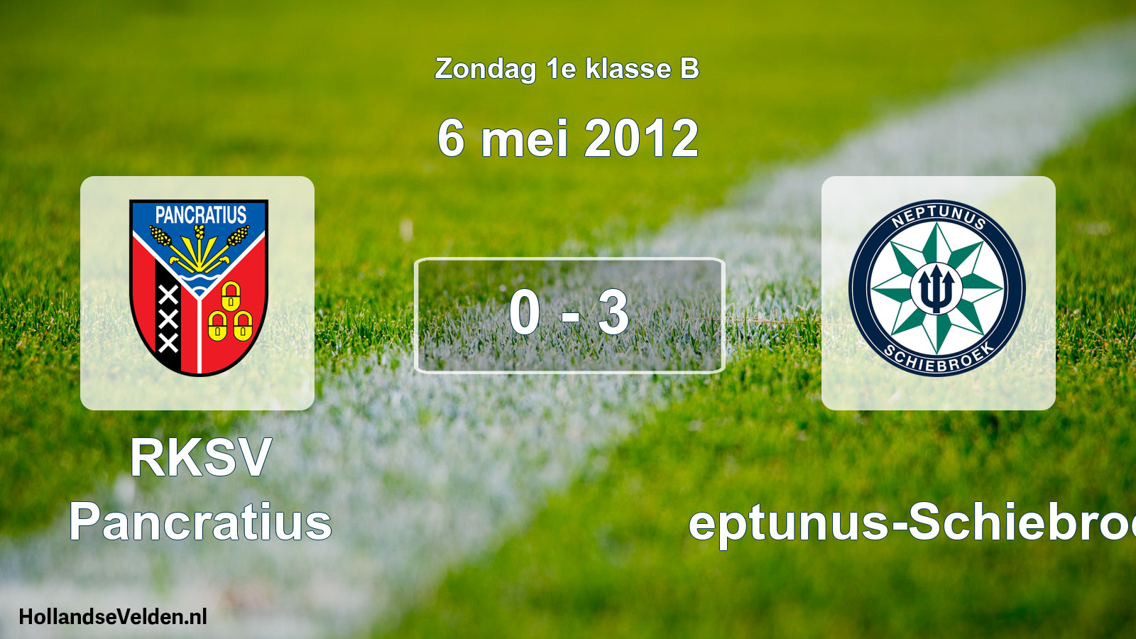 Total number of matches played: RKSV Pancratius - Neptunus-Schiebroek 0 - 3 (6 May 2012)