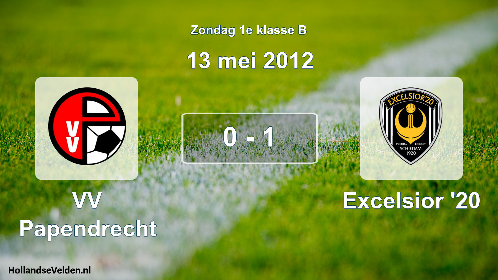 Total number of matches played: VV Papendrecht - Excelsior '20 0 - 1 (13 May 2012)
