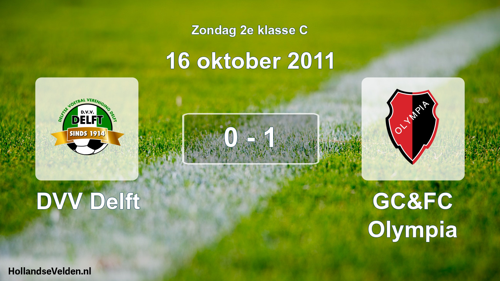 Total number of matches played: DVV Delft - GC&FC Olympia 0 - 1 (16 October 2011)