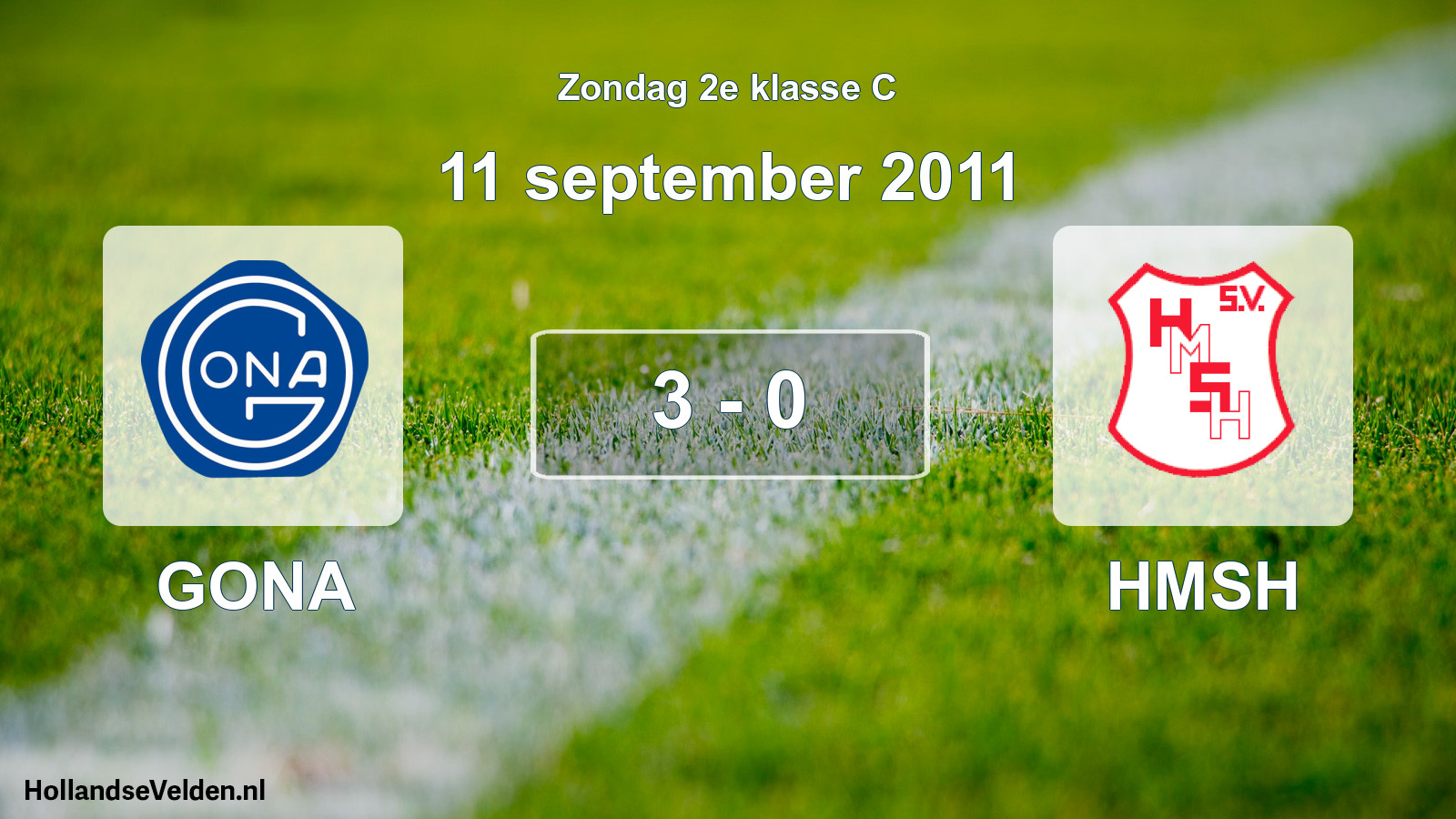 Total number of matches played: GONA - HMSH 3 - 0 (11 September 2011)