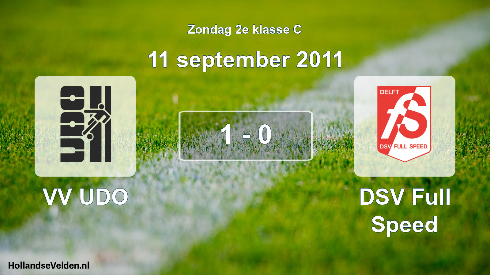Total number of matches played: VV UDO - DSV Full Speed 1 - 0 (11 September 2011)