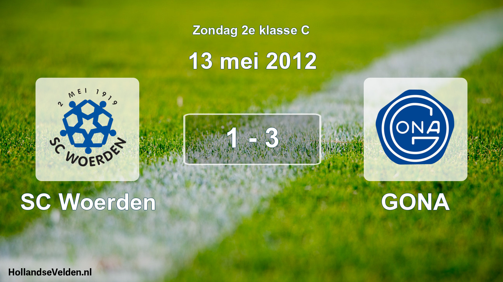 Total number of matches played: SC Woerden - GONA 1 - 3 (13 May 2012)
