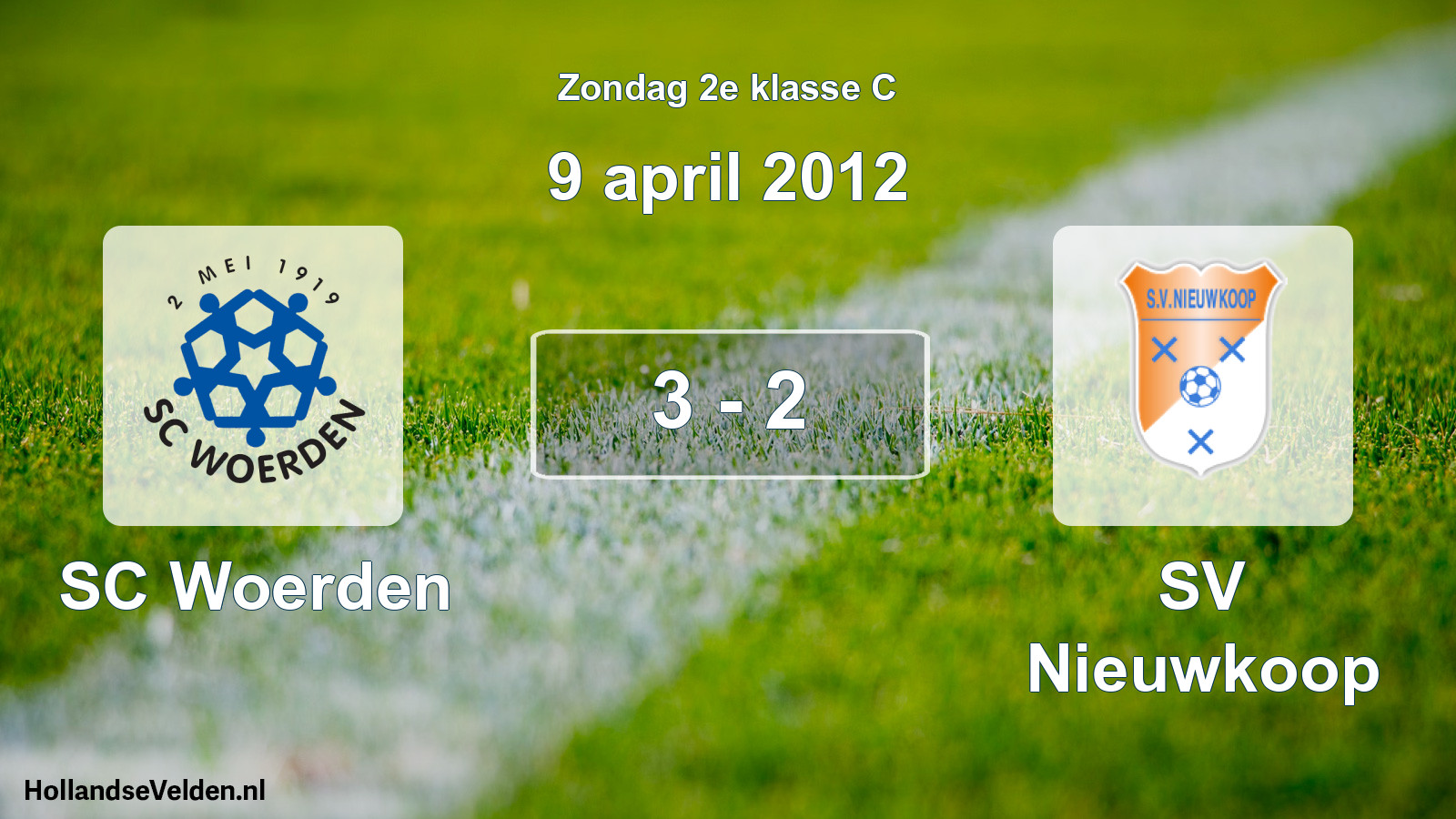 Total number of matches played: SC Woerden - SV Nieuwkoop 3 - 2 (9 April 2012)