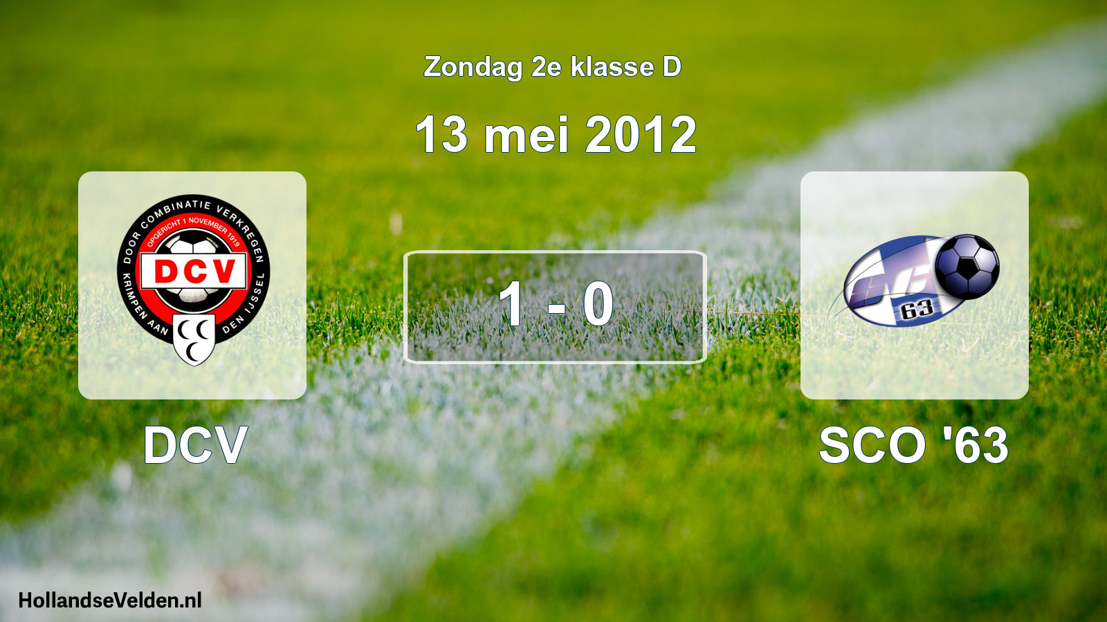 Total number of matches played: DCV - SCO '63 1 - 0 (13 May 2012)