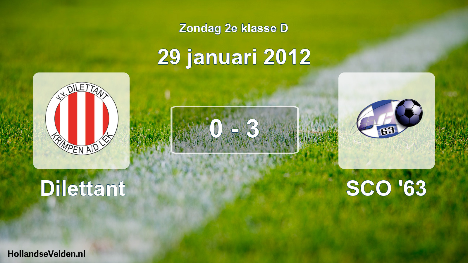 Total number of matches played: Dilettant - SCO '63 0 - 3 (29 January 2012)