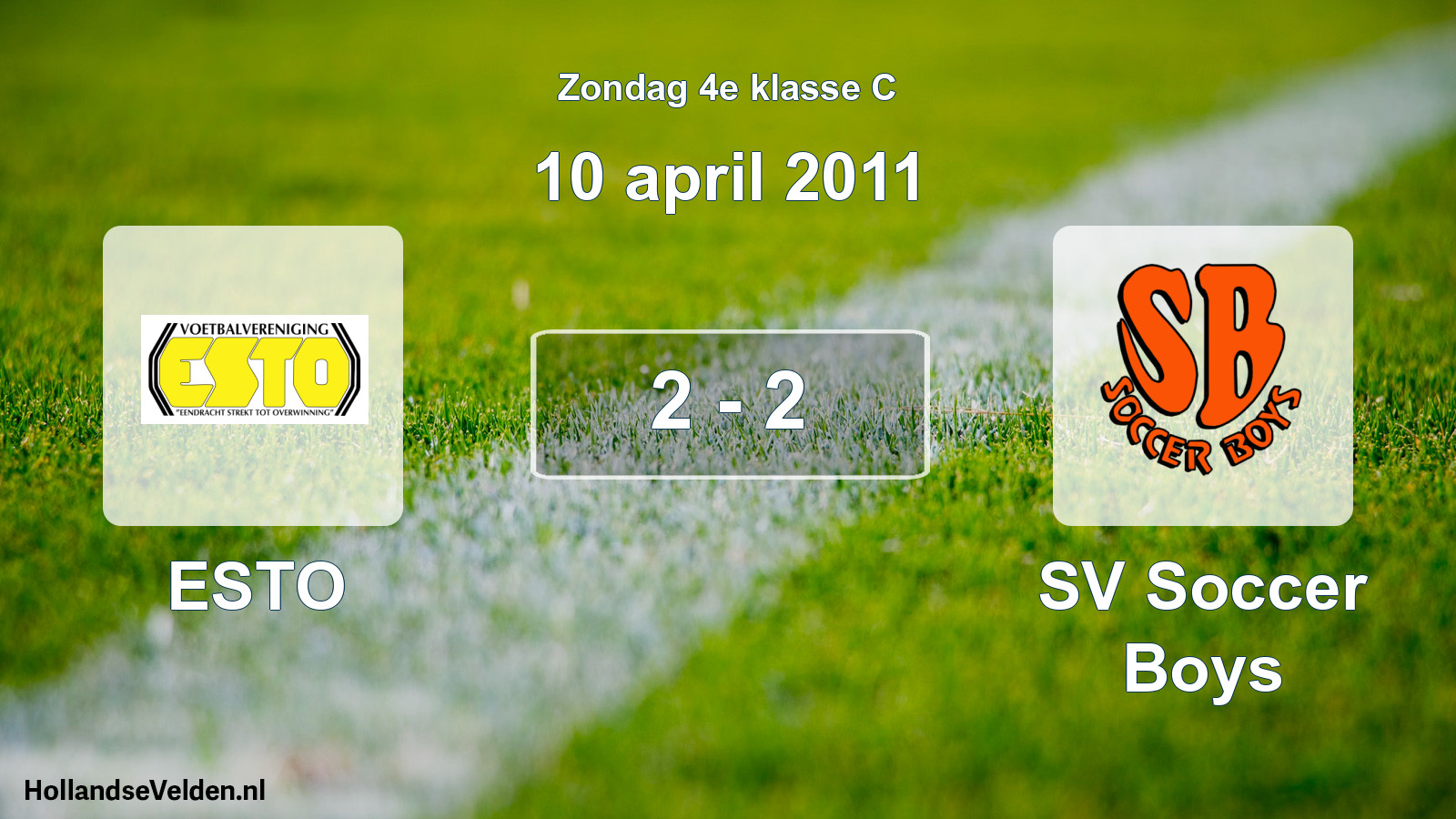 Total number of matches played: ESTO - SV Soccer Boys 2 - 2 (10 April 2011)