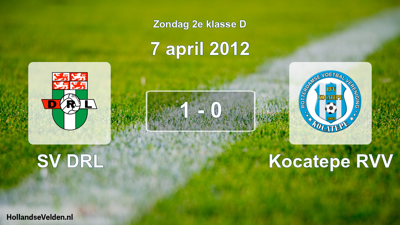 Total number of matches played: SV DRL - Kocatepe RVV 1 - 0 (7 April 2012)