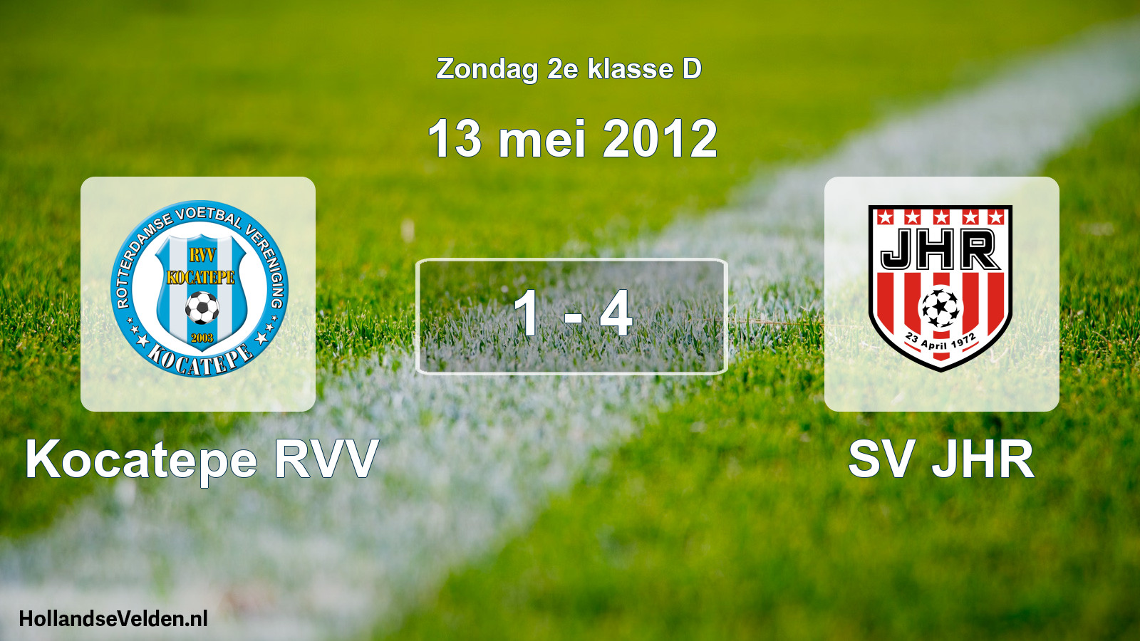 Total number of matches played: Kocatepe RVV - SV JHR 1 - 4 (13 May 2012)