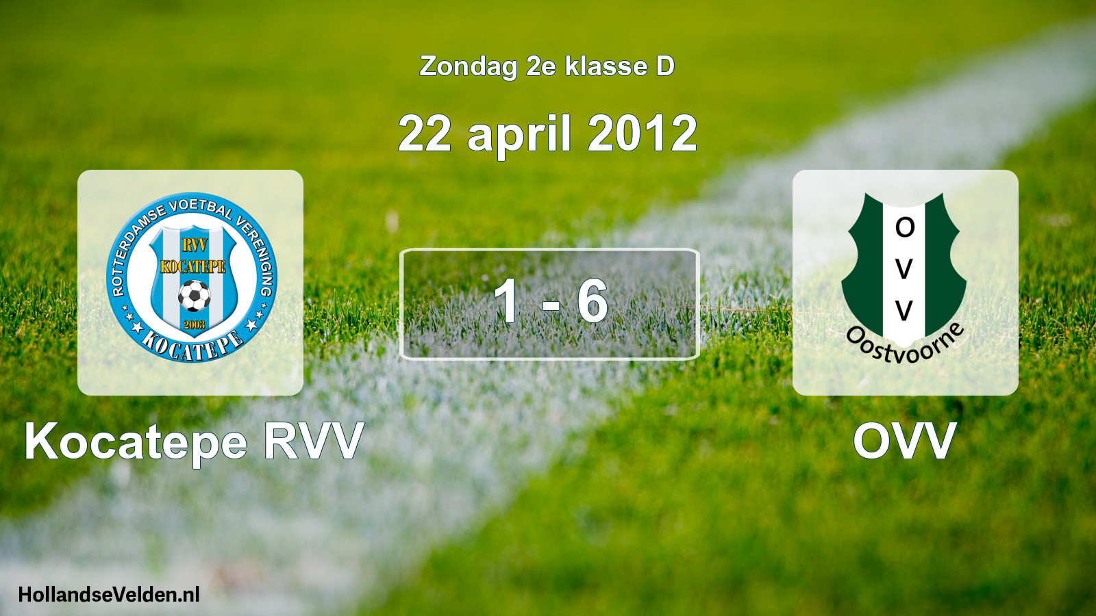 Total number of matches played: Kocatepe RVV - OVV 1 - 6 (22 April 2012)