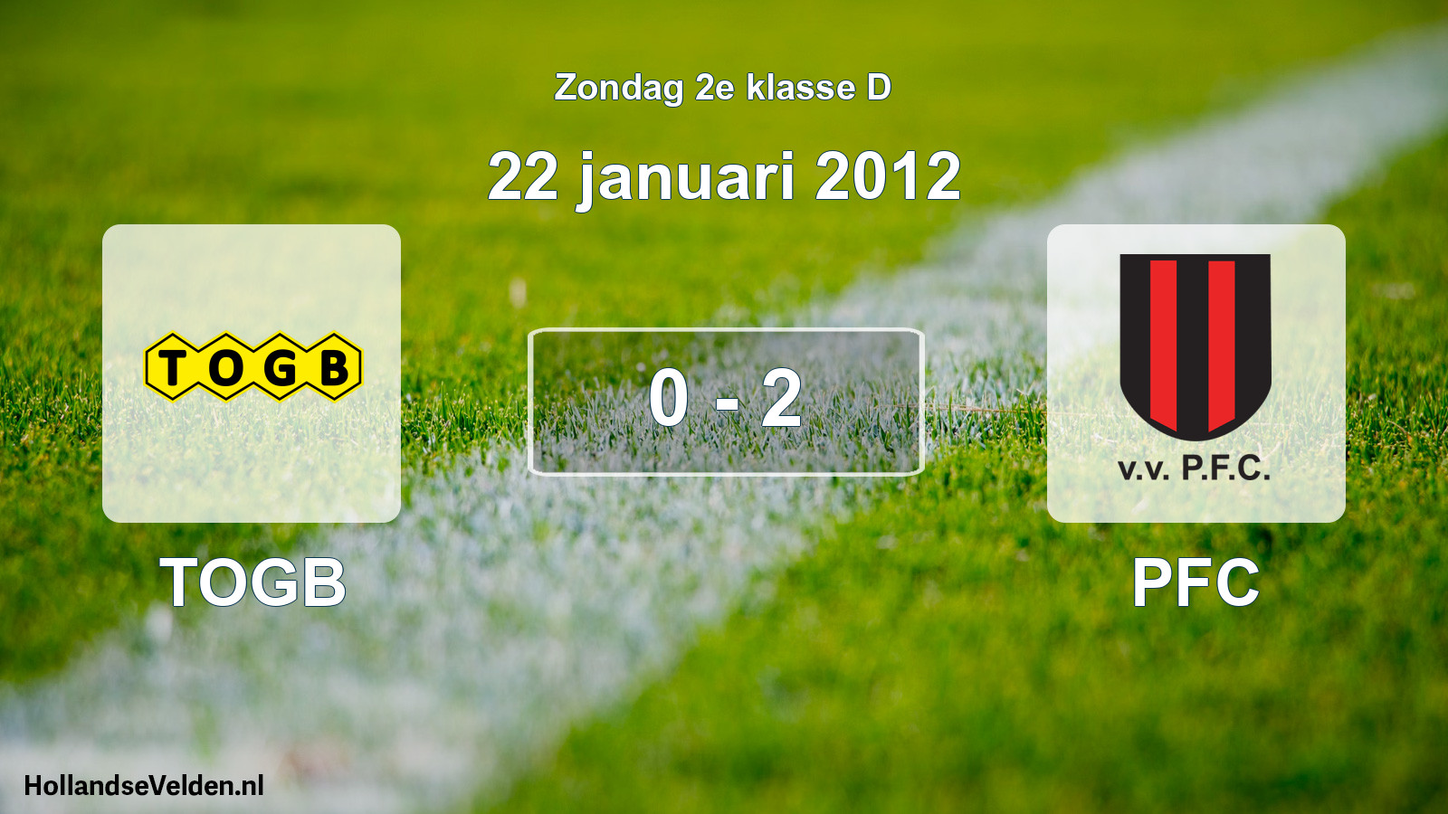 Total number of matches played: TOGB - PFC 0 - 2 (22 January 2012)