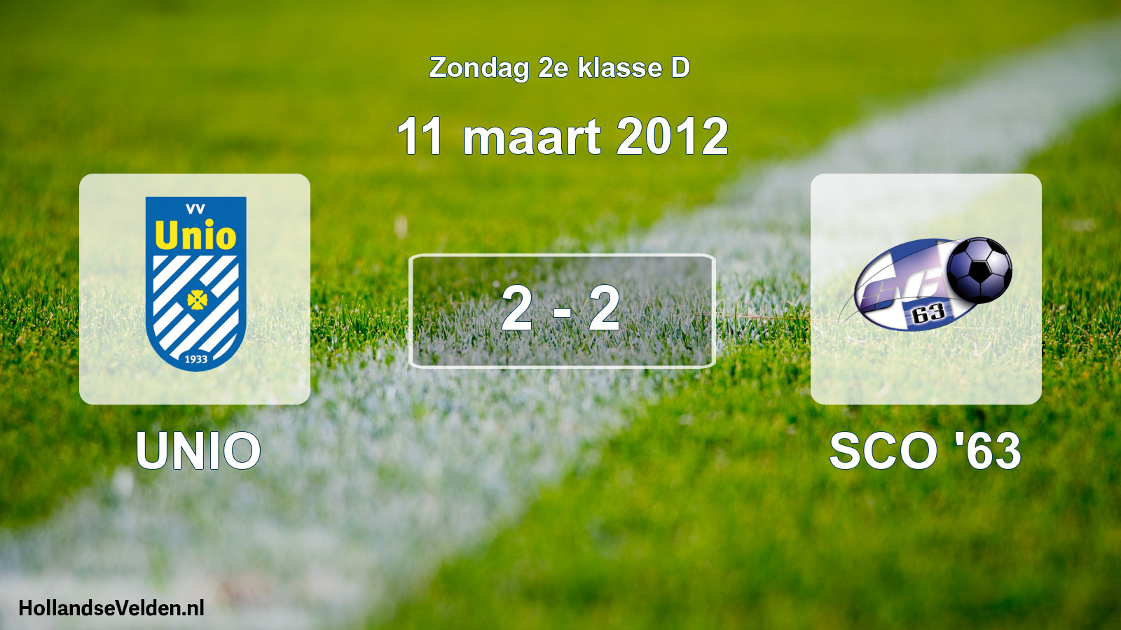 Total number of matches played: UNIO - SCO '63 2 - 2 (11 March 2012)