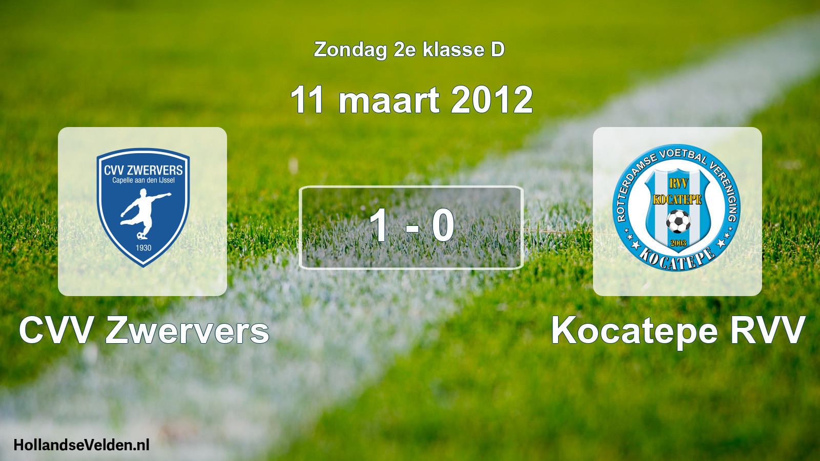 Total number of matches played: CVV Zwervers - Kocatepe RVV 1 - 0 (11 March 2012)