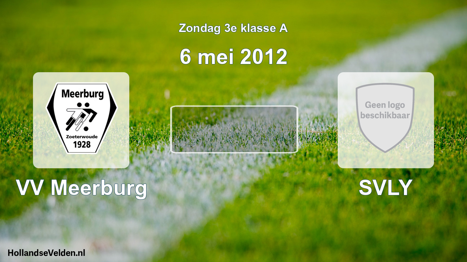 Scheduled Match: VV Meerburg - SVLY (6 May 2012)