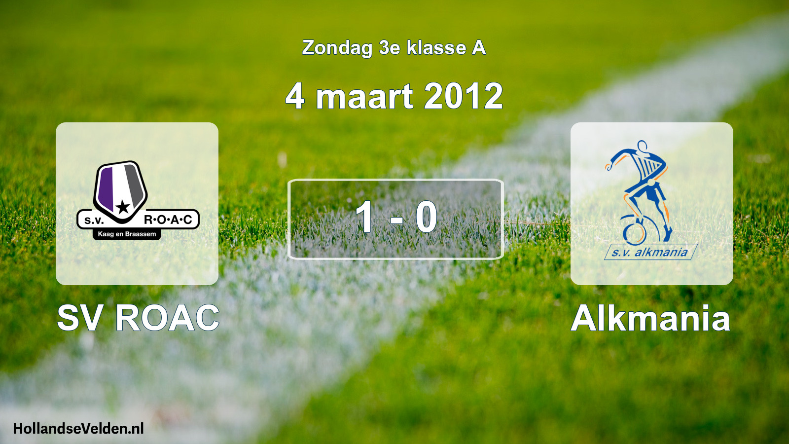 Total number of matches played: SV ROAC - Alkmania 1 - 0 (4 March 2012)