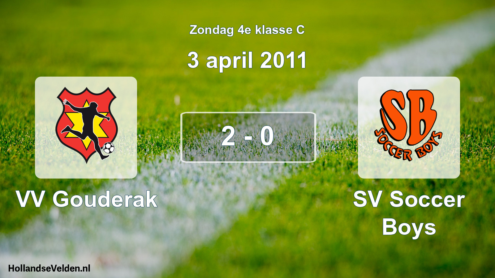 Total number of matches played: VV Gouderak - SV Soccer Boys 2 - 0 (3 April 2011)