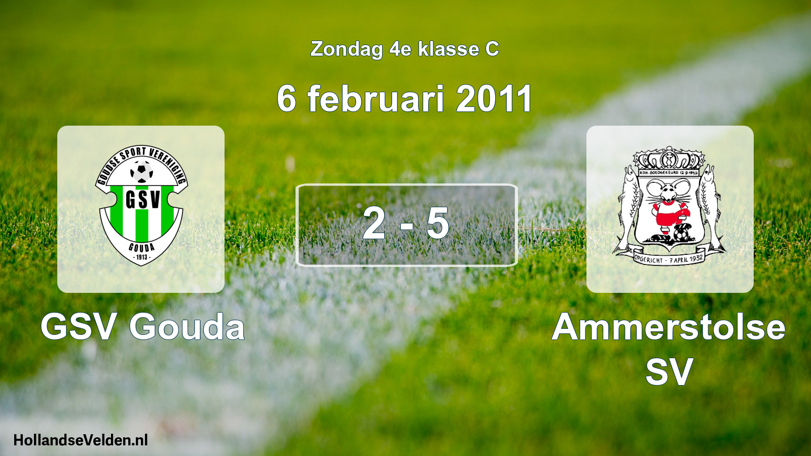 Total number of matches played: GSV Gouda - Ammerstolse SV 2 - 5 (6 February 2011)