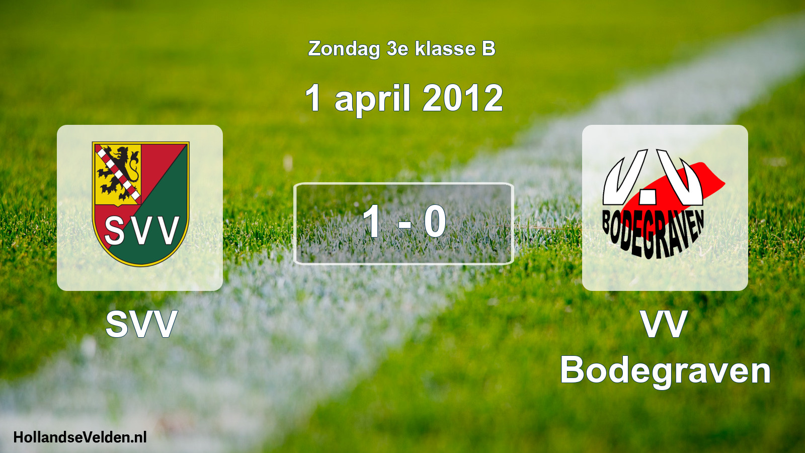 Total number of matches played: SVV - VV Bodegraven 1 - 0 (1 April 2012)