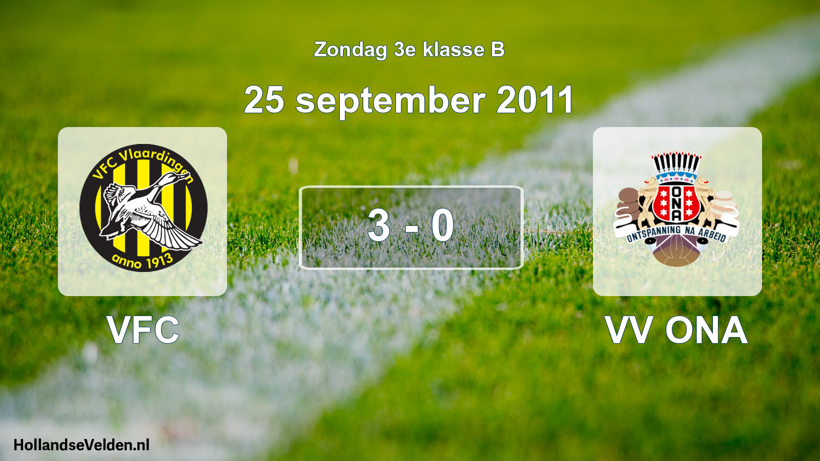 Total number of matches played: VFC - VV ONA 3 - 0 (25 September 2011)