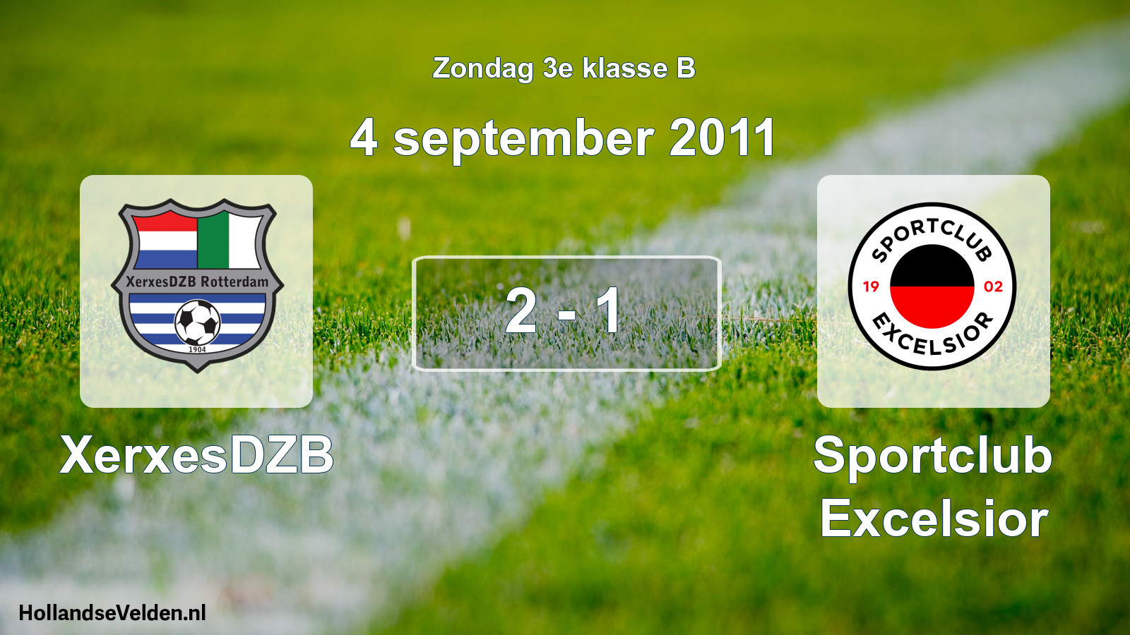 Total number of matches played: XerxesDZB - Sportclub Excelsior 2 - 1 (4 September 2011)