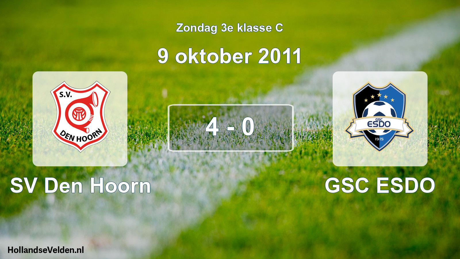Total number of matches played: SV Den Hoorn - GSC ESDO 4 - 0 (9 October 2011)