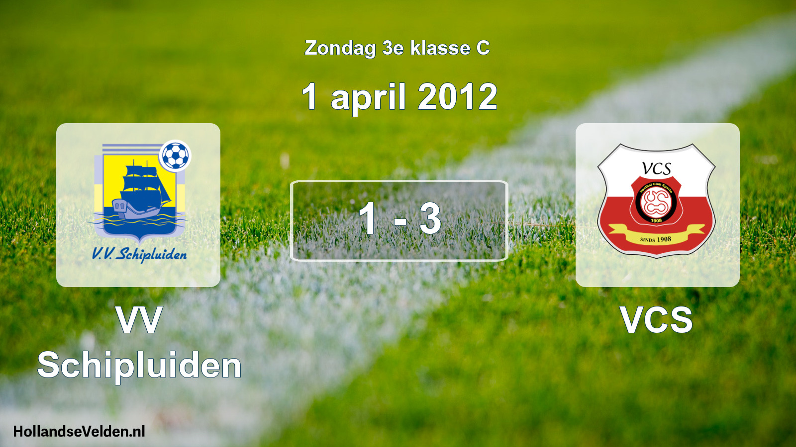 Total number of matches played: VV Schipluiden - VCS 1 - 3 (1 April 2012)
