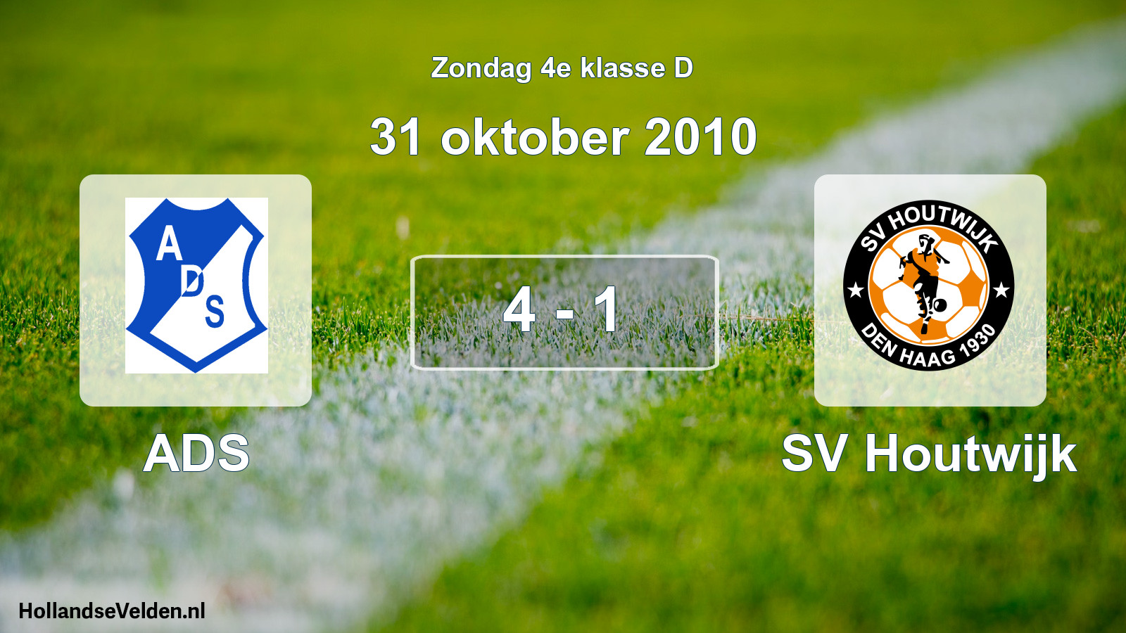 Total number of matches played: ADS - SV Houtwijk 4 - 1 (31 October 2010)