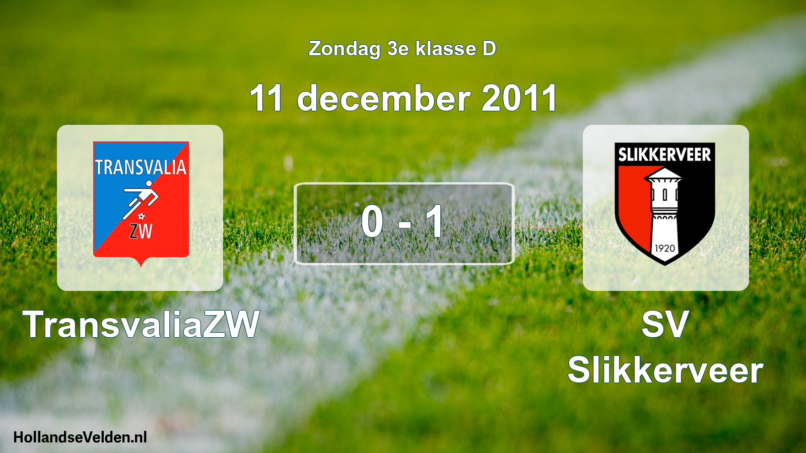 Total number of matches played: TransvaliaZW - SV Slikkerveer 0 - 1 (11 December 2011)