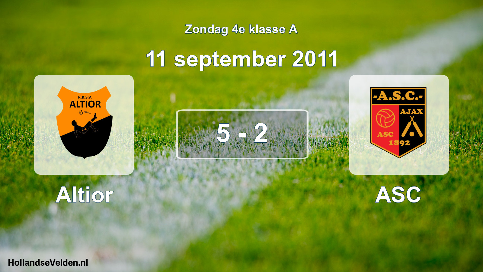 Total number of matches played: Altior - ASC 5 - 2 (11 September 2011)