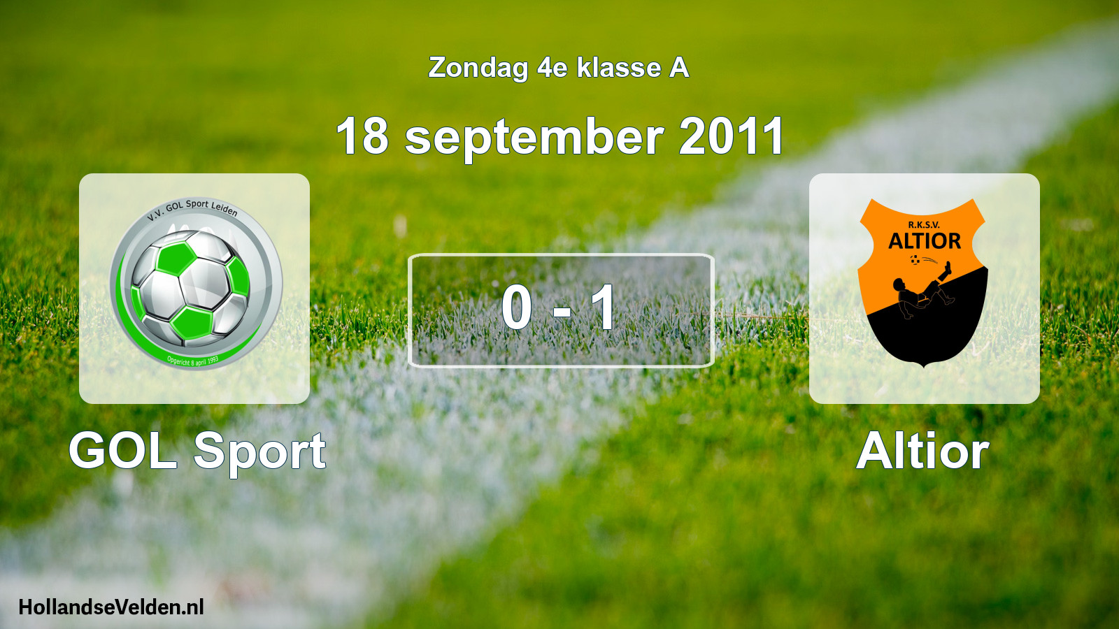 Total number of matches played: GOL Sport - Altior 0 - 1 (18 September 2011)