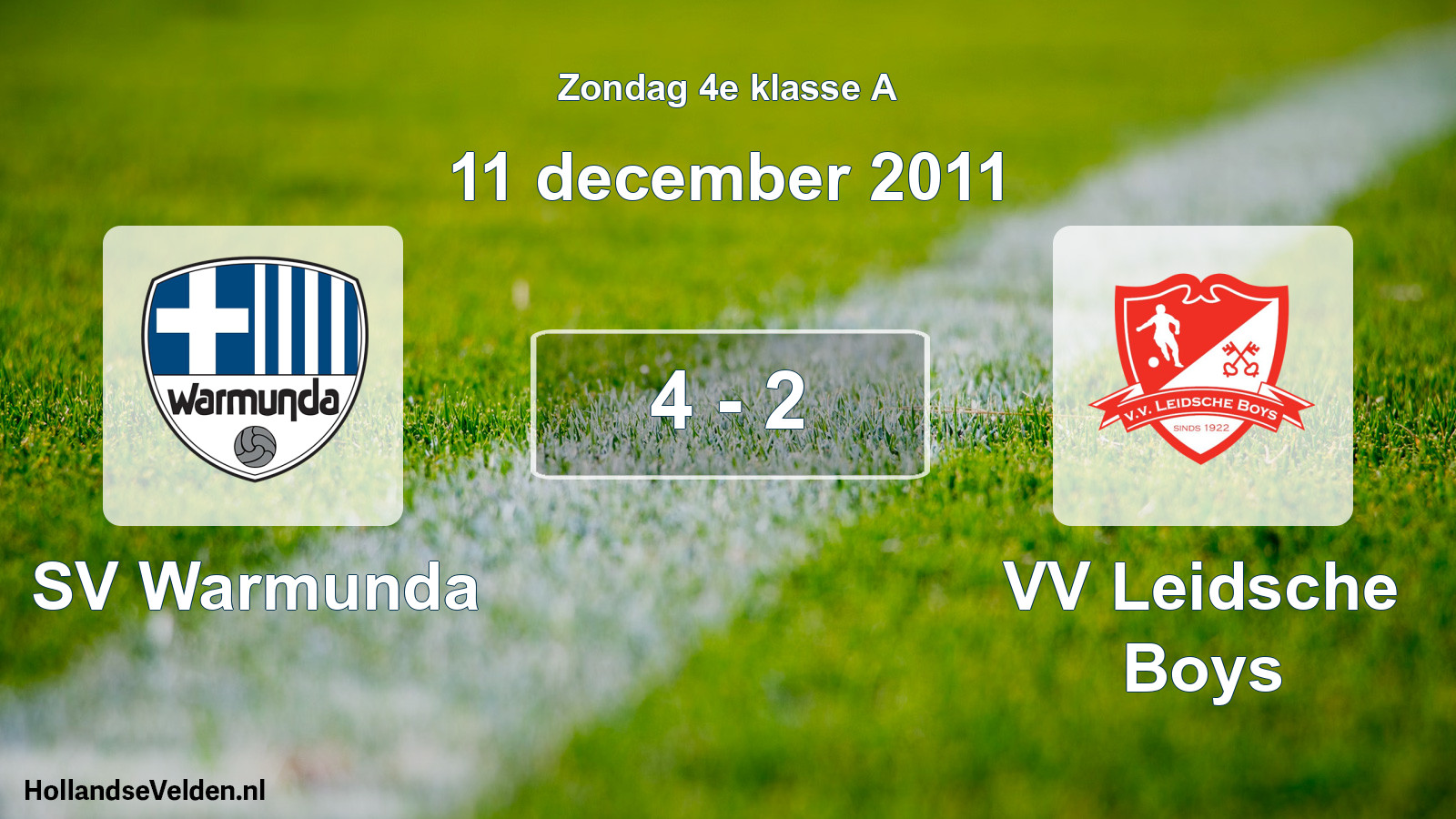 Total number of matches played: SV Warmunda - VV Leidsche Boys 4 - 2 (11 December 2011)