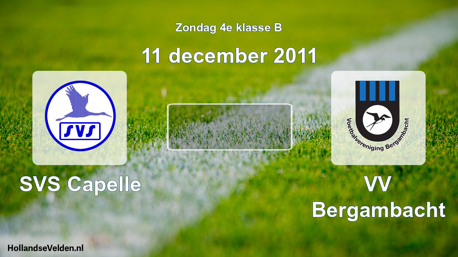 Scheduled Match: SVS Capelle - VV Bergambacht (11 December 2011)