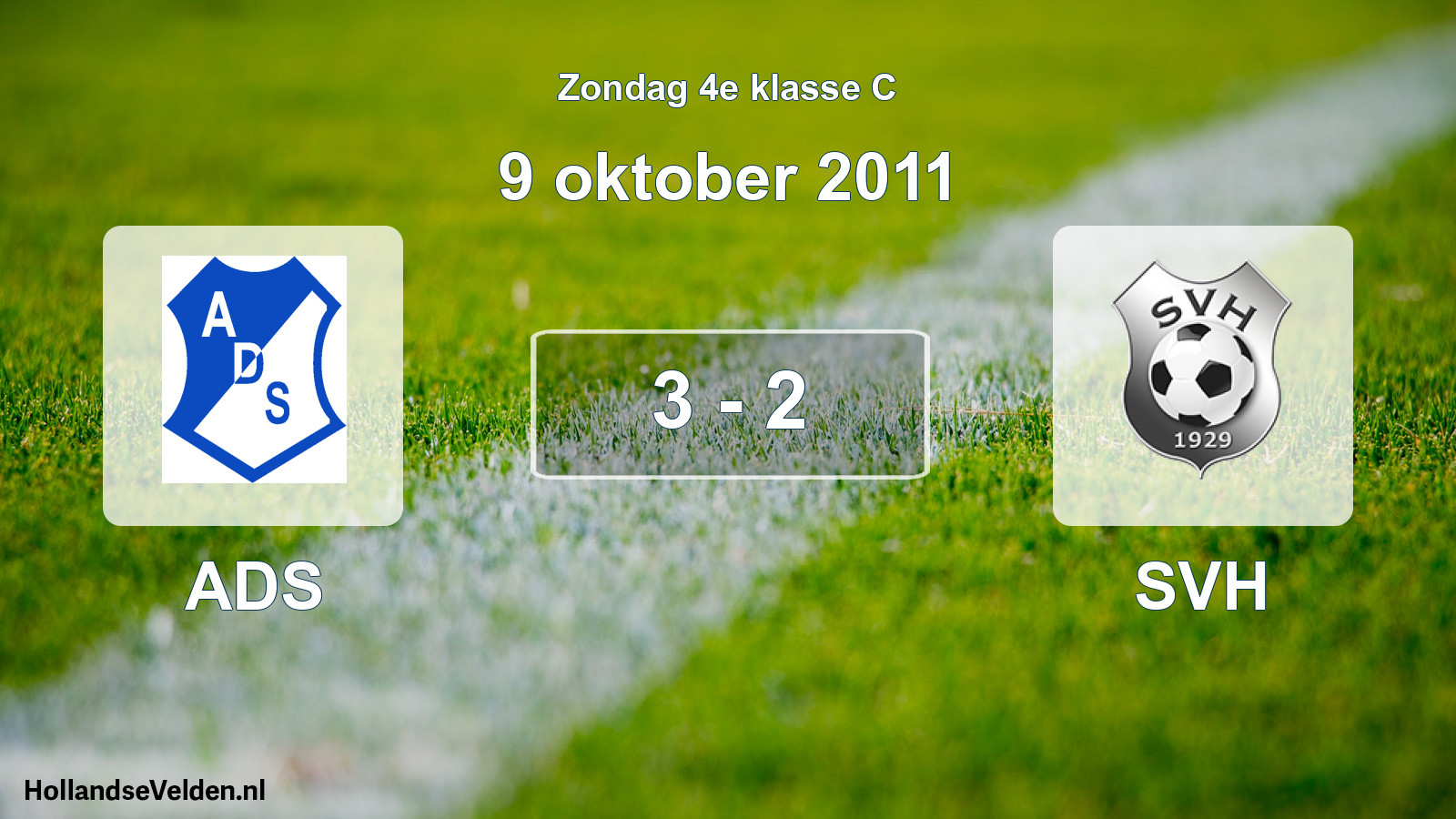 Total number of matches played: ADS - SVH 3 - 2 (9 October 2011)