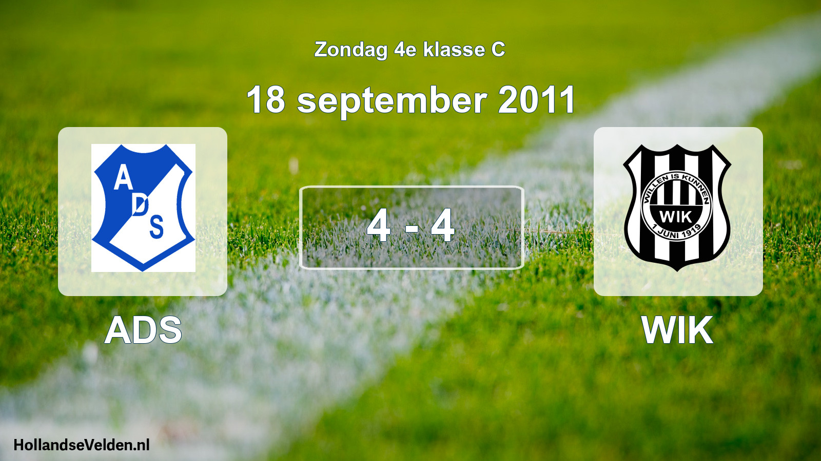 Total number of matches played: ADS - WIK 4 - 4 (18 September 2011)