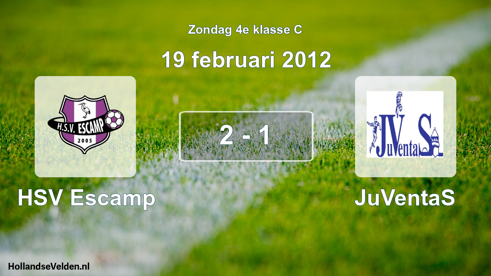 Total number of matches played: HSV Escamp - JuVentaS 2 - 1 (19 February 2012)