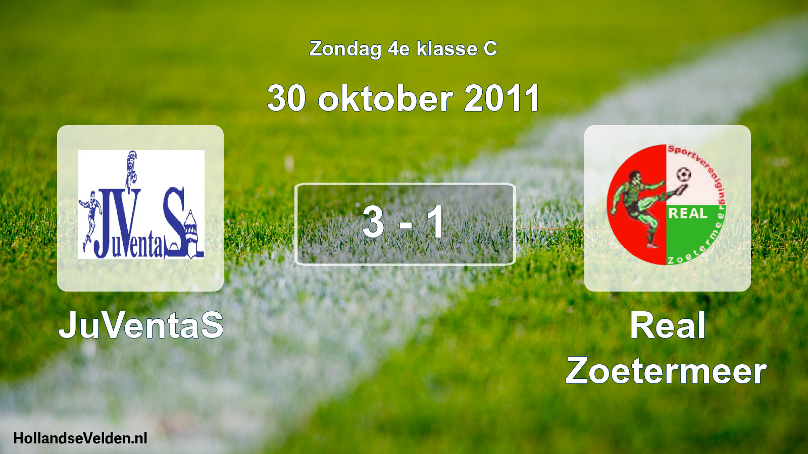 Total number of matches played: JuVentaS - Real Zoetermeer 3 - 1 (30 October 2011)